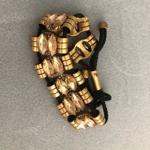 J.crew black and gold bracelet